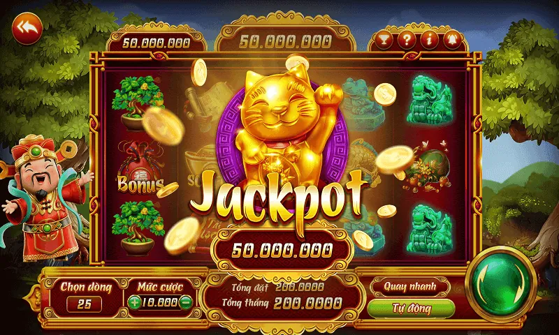 Các trò chơi máy đánh bạc (nổ hũ) với giải thưởng jackpot lớn